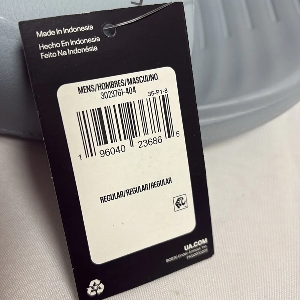 Under Armour Ansa Graphic Logo Slide Sandal Mod Gray Size 10 NWT - Picture 6 of 7